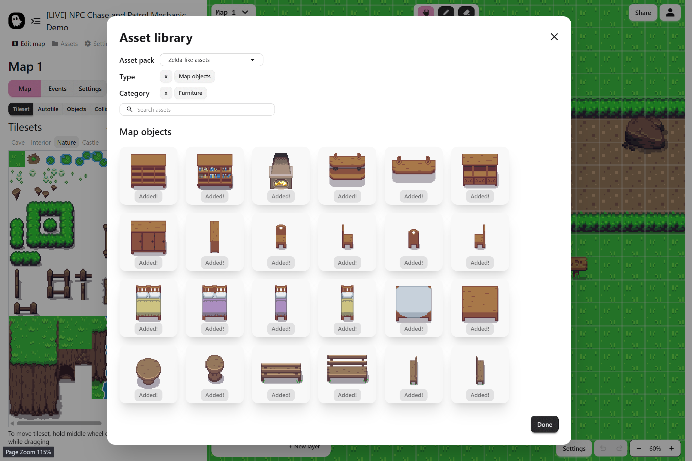 Asset library